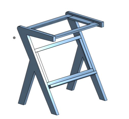 Image of wooden end table CAD