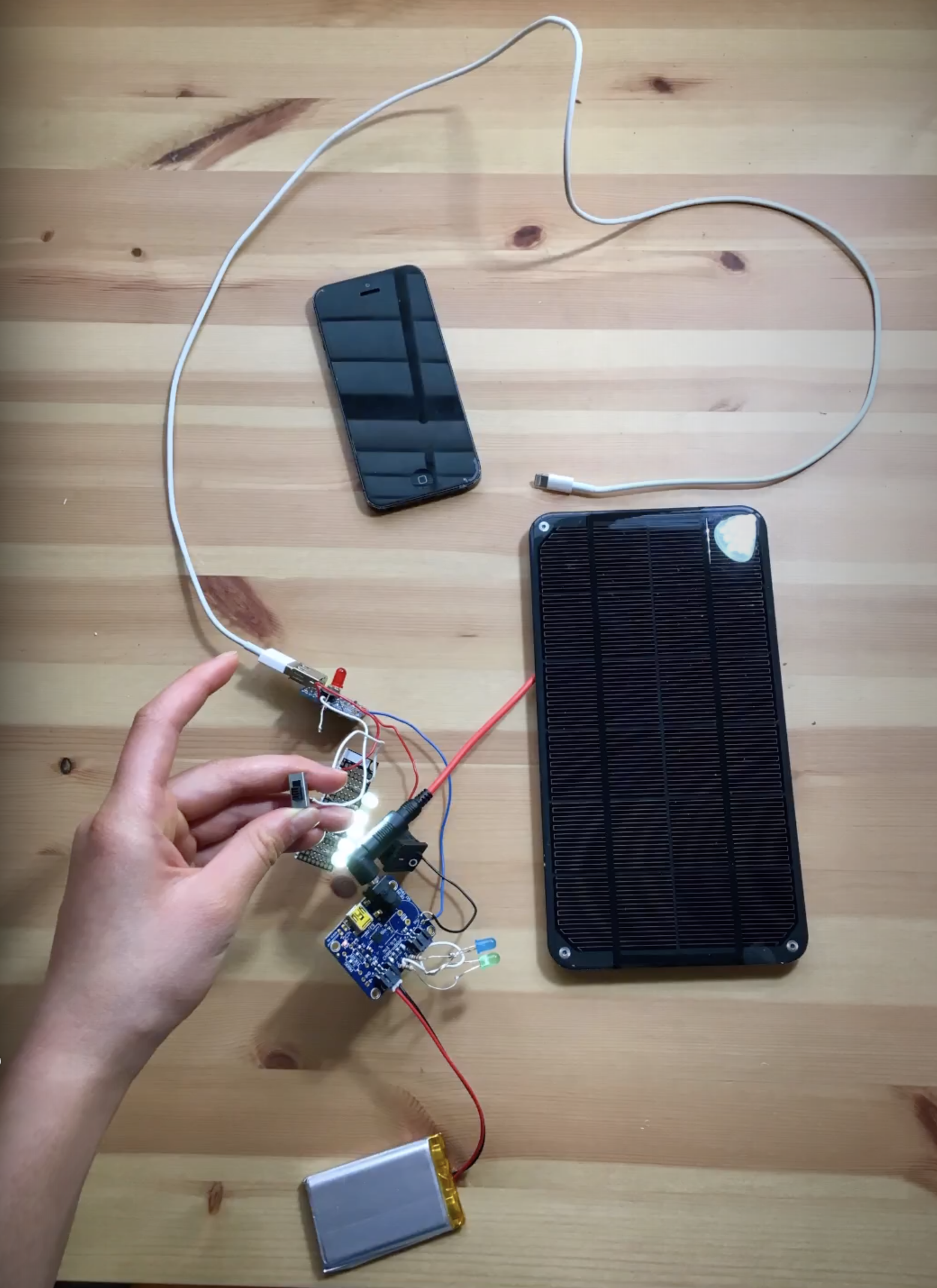 Image of Progress of Solar Powered USB Charger